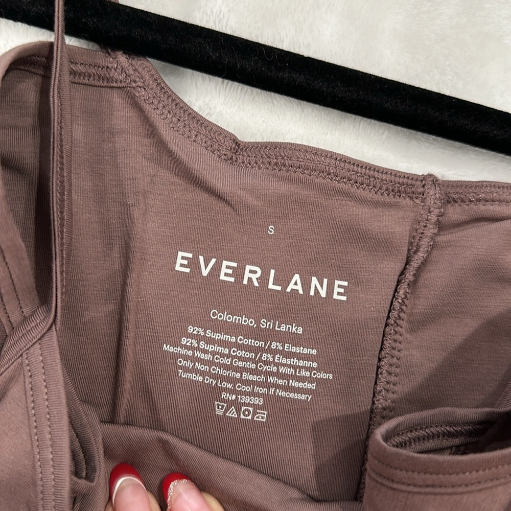 EVERLANE body suit F-T-CT P-TNK-CAMIT-BRN-S - Picture 10 of 10